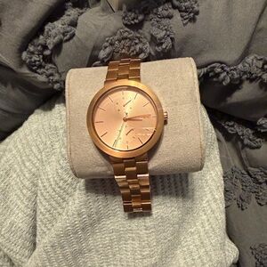Michael Kors Gold Watch with Rose Dial